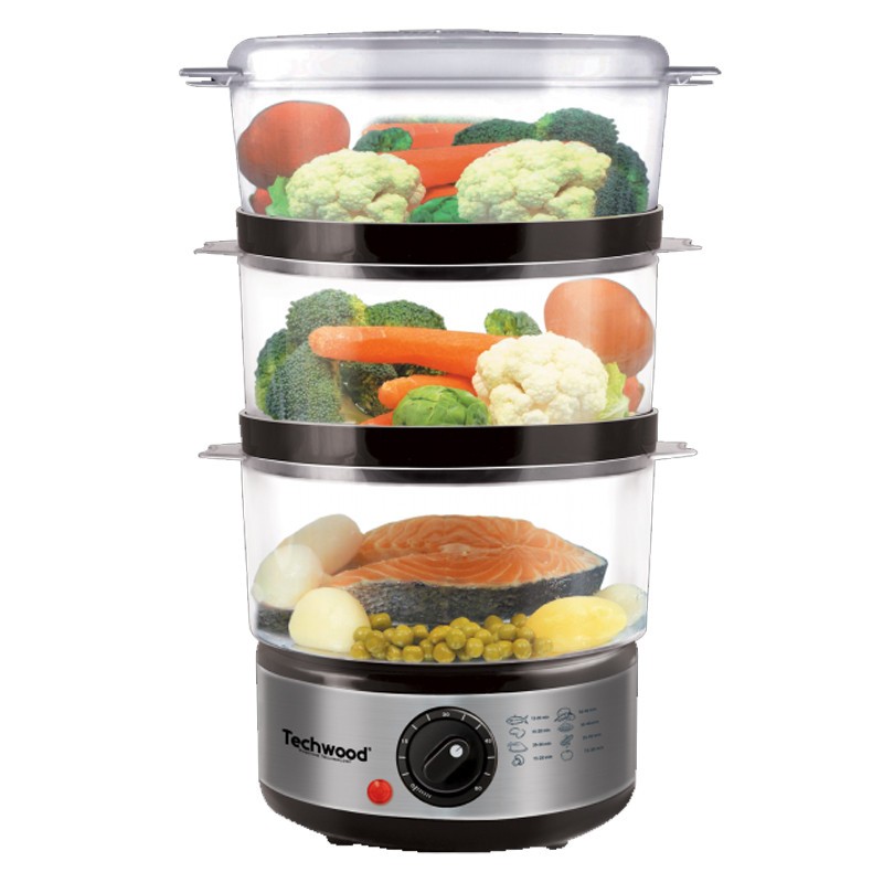 Cuiseur à Vapeur Techwood TCV-750 500W Inox