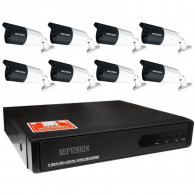 Pack Dvr + 8 Cameras Externes MipVision 2MP
