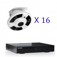 Pack Dvr Hyprid + 16 Cameras Internes MipVision 2MP