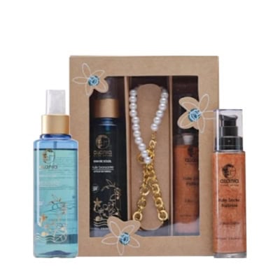 ALANIA Coffert ALANIA Huile Seche Pailletee + ALANIA Bain De Soleil -huile Bronzante Neroli + Colier