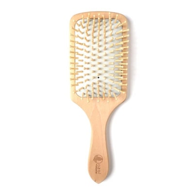 Azal Brosse Cheveux en Bois Carré Grand Modèle