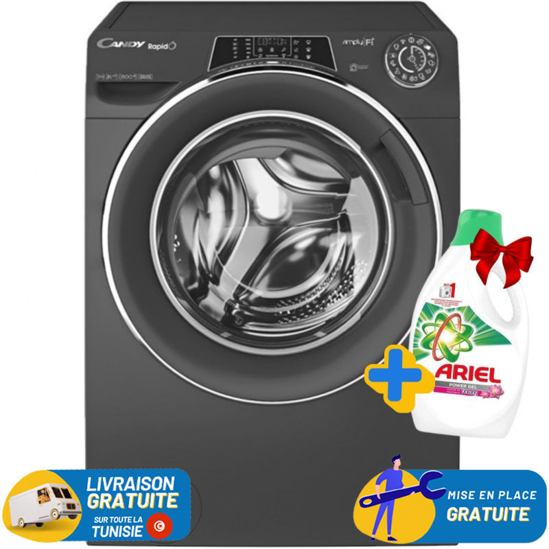 CANDY RAPIDO Inverter 11 Kg + Liquide Lessive ARIEL 3Litres