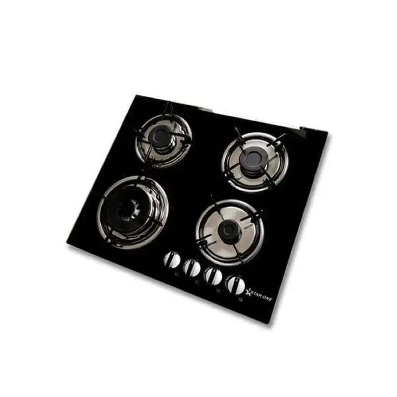 de cuisson encastrable à gaz 4 feux 60Cm en verre