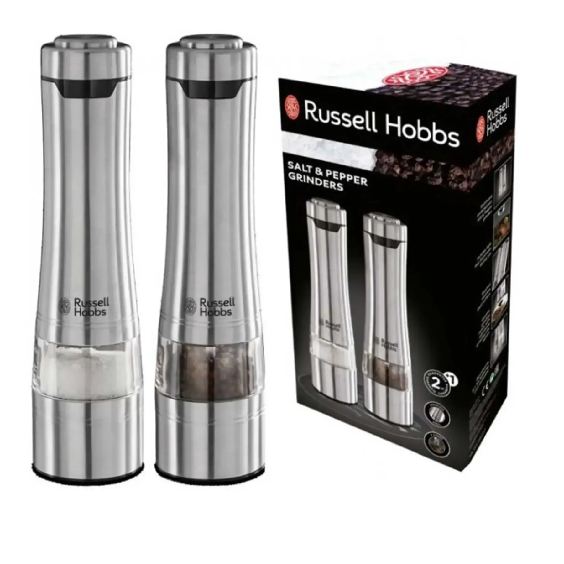 Moulin sel poivre électrique en acier RUSSELL HOBBS