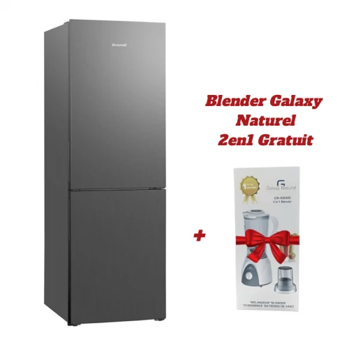 Brandt No Frost Combiné 380L BFC8610NX Inox