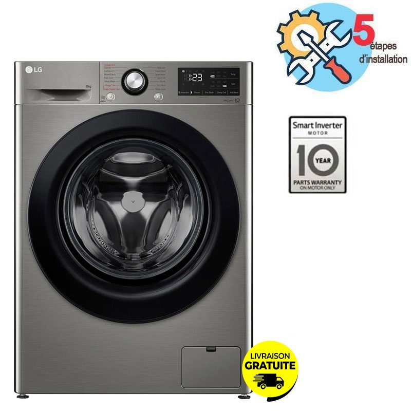 LG Lave Linge Frontal Vivace F4R3TYG6P 8kg