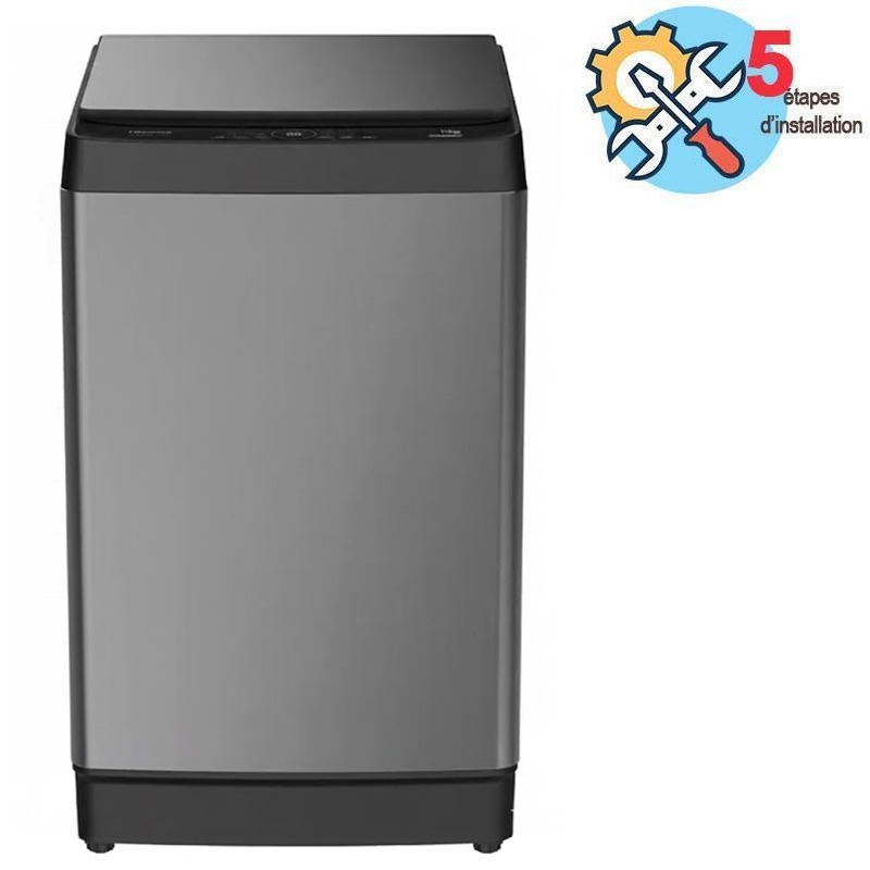 Hisense Lave linge Top WT3K1123UT 11kg Dark