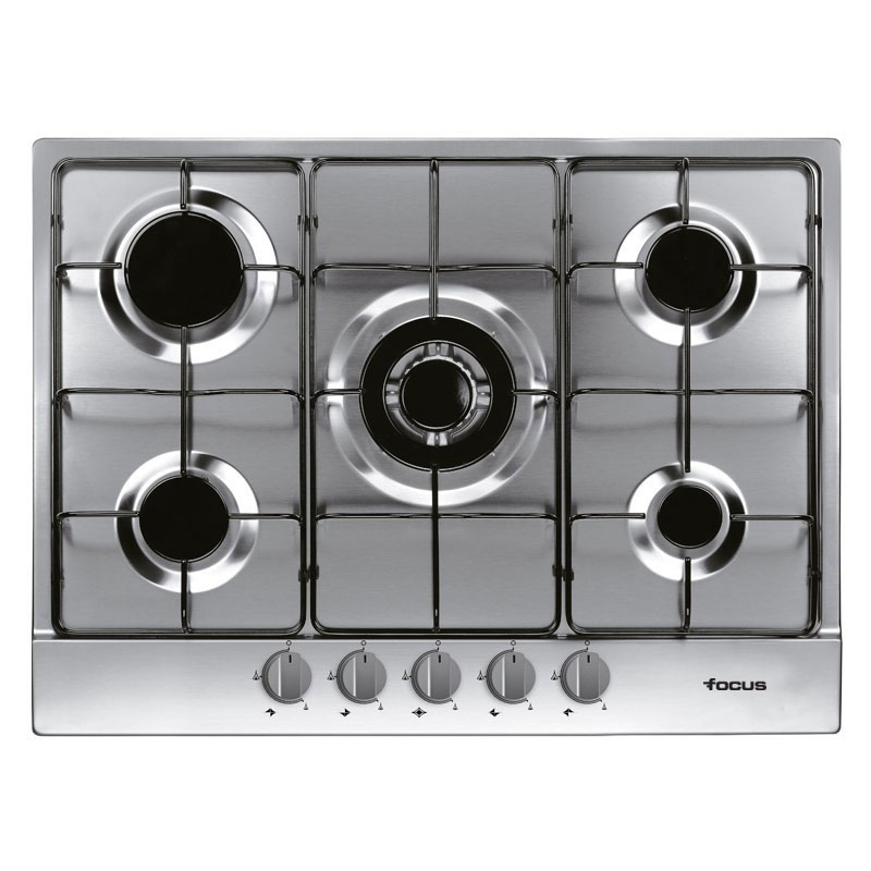 de cuisson gaz FOCUS F407X 5 Feux 70 cm INOX