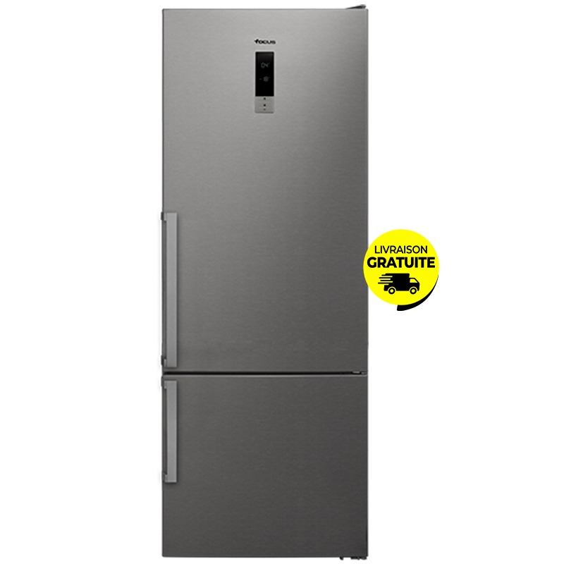 Combiné FOCUS QUADRA-4870 500L NoFrost Inox
