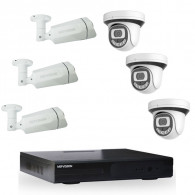 Pack DVR Hyprid + 3 Caméras Internes + 3 Caméras Externes Mipvision 5MP