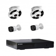 Pack Dvr Hyprid + 2 Cameras Externes + 2 Cameras Internes MipVision 5MP