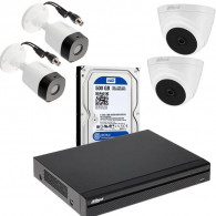 Kit Dahua 4 Caméra De Surveillance 2MP HD + DVR 4 Channel + Disque