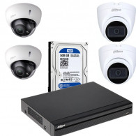 Kit Dahua 4 Caméra De Surveillance 2MP FHD + DVR 4 Channel + Disque