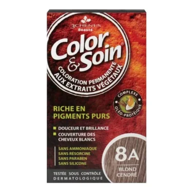 Color Soin Kit Coloration Permanente Blond Cendré 8A