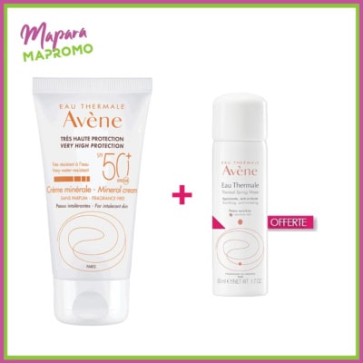 Avene Duo Creme Minerale SPF50+ + Eau Thermale 50ml
