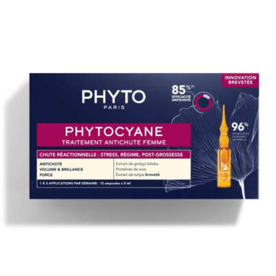 Phyto Phytocyane traitement antichute Réactionnelle femme ampoules