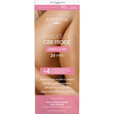 Byphasse Bandes de Cire Froide Jambes Corps Peaux Sensibles
