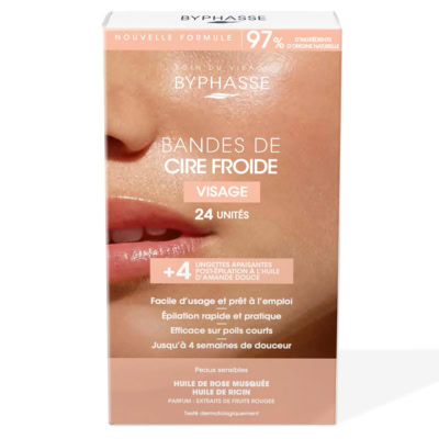 Byphasse Bandes de Cire Froide Visage zones délicates Peaux Sensibles