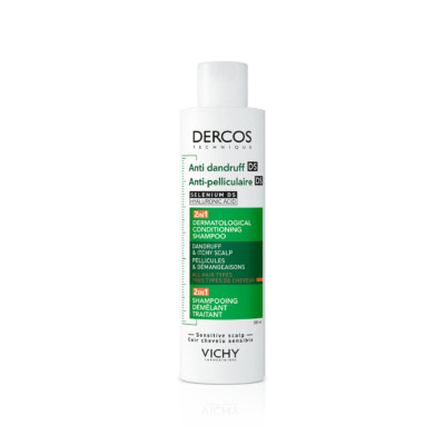 Vichy Dercos Anti-Pelliculaire DS Shampooing Démêlant Traitant 2 En 1