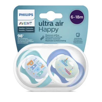 Philips Avent Sucette Ultra Air Happy Garçon 6-18 Mois