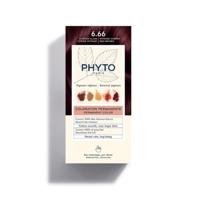 Phyto Couleur Coloration Permanente 6.66 Châtain Clair Cerise Intense