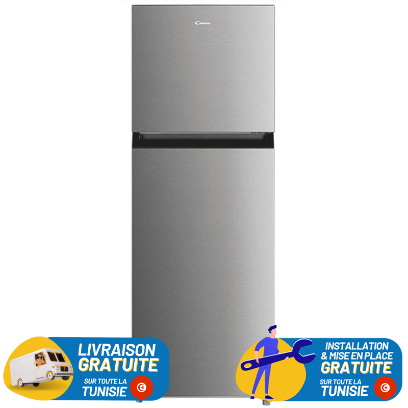 CANDY No Frost Deux Portes 338 LITRES INOX
