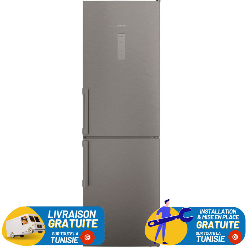 ARISTON No Frost Combiné 335 Litres Inox