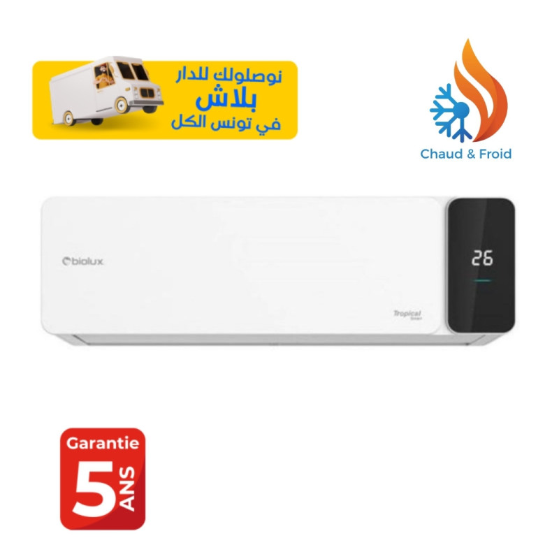 BIOLUX 18 000 BTU Chaud Froid Tropical Smart ON OFF Garantie 5 Ans