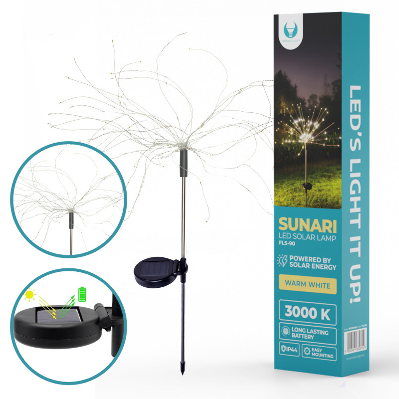 Forever Solaire LED SUNARI FLS-90 Feux D'artifice Solaires 3000K 600mAh