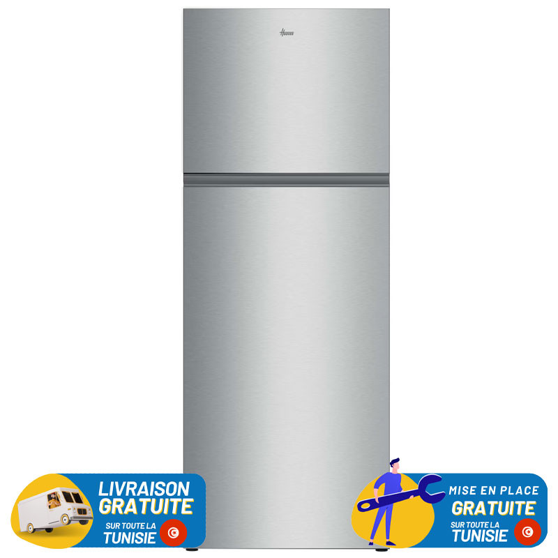 Hoover No Frost INVERTER Double Portes 470 Litres INOX