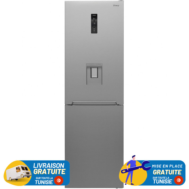 Sharp No Frost Combiné 465Litres INOX