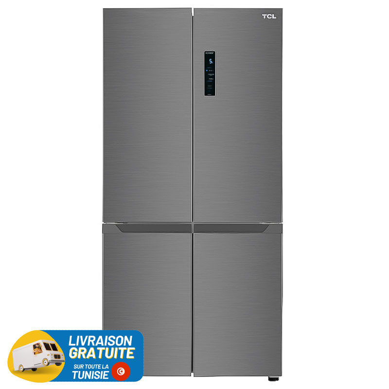 TCL No Forst INVERTER Side By Side 512 Litres INOX