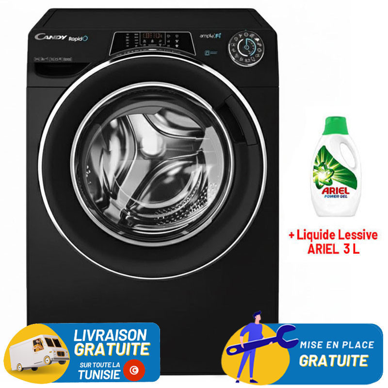 Candy Linge Frontal IVERTER CANDY 11Kg + Liquide Lessive ARIEL 3Litres