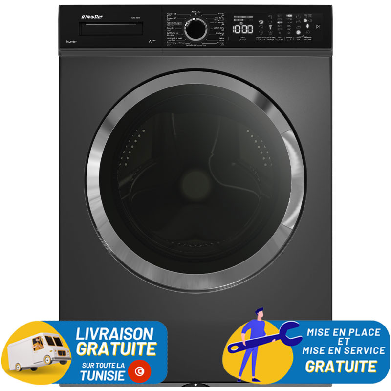 AUTOMATIQUE NEWSTAR 12 KG DARK INOX BIG DOOR