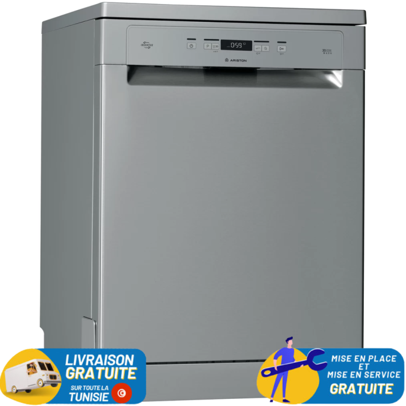 ARISTON LFC3C33WFX 14 COUVERTS 9 PROGRAMMES INOX