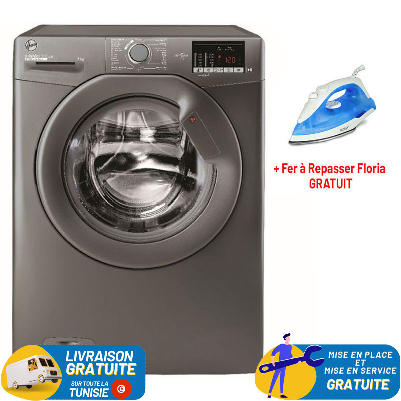 HOOVER 7KG 1200tr H3W272DGG-04 + Fer À Repasser Floria