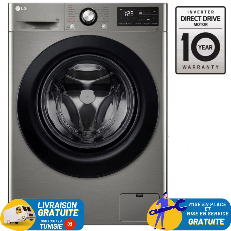 LG Lave Linge Frontale F4R3TYG6P 8Kg Direct Drive Smart AI DD VIVACE V200